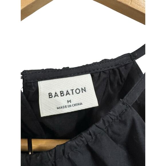 Babaton Savile Poplin mini halter black dress size Medium - Picture 3 of 6
